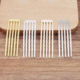 100 Pcs Metal Hair Comb Clips Hairwear Making Materials Women