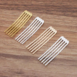 100 Pcs Metal Hair Comb Clips Hairwear Making Materials Women