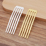 100 Pcs Metal Hair Comb Clips Hairwear Making Materials Women