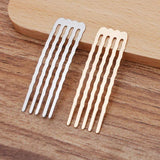 100 Pcs Metal Hair Comb Clips Hairwear Making Materials Women