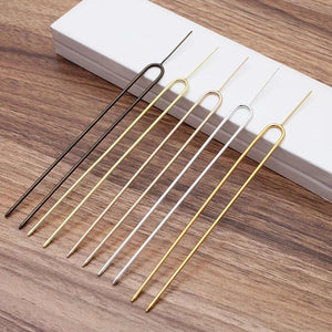 10pcs 130mm Hairpin Blank Metal Hair Fork DIY Hairwear Hair Accessories