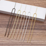 10pcs 130mm Hairpin Blank Metal Hair Fork DIY Hairwear Hair Accessories