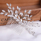Silver Crystal Hair Comb Wedding Ornament Full Rhinestone Hair Jewelry