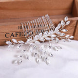 Silver Crystal Hair Comb Wedding Ornament Full Rhinestone Hair Jewelry