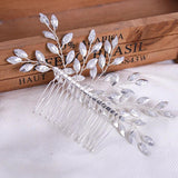 Silver Crystal Hair Comb Wedding Ornament Full Rhinestone Hair Jewelry