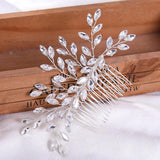 Silver Crystal Hair Comb Wedding Ornament Full Rhinestone Hair Jewelry