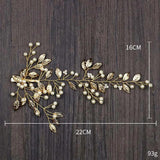 Vintage Golden Leaf Wedding Hair Clip Headband Comb Crystal Bridal Headpiece