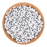 100-500pcs 7x4mm Letter Acrylic Beads for DIY Jewelry Making