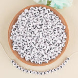 100-500pcs 7x4mm Letter Acrylic Beads for DIY Jewelry Making