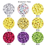100-500pcs 7x4mm Letter Acrylic Beads for DIY Jewelry Making