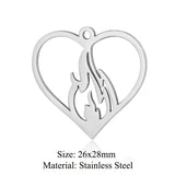 5pcs Stainless Steel Cross DIY Charms Skull Poker Necklace Pendant