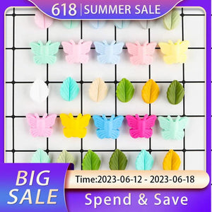 10Pcs Silicone Leaf Butterfly Beads Jewelry Making DIY