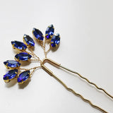 4 PCS Golden Wedding Hair Pins Crystal Bridal Head Ornament