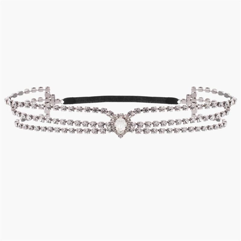 Bohemian Bridal Rhinestone Head Chain Hair Jewelry
