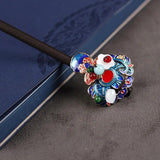 Chinese Wind Lapis Flowers Hairpin, Chalcedony Hair Accessories