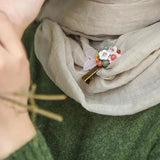 Vintage Flower Hairpins, Ethnic Shell Hair Accessories