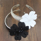 Baroque Big Rhinestone Flower Wide Headband Party Wedding Hair Jewelry