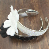 Baroque Big Rhinestone Flower Wide Headband Party Wedding Hair Jewelry