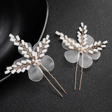 Romantic Flower Crystal Opal Wedding Hair Accessories