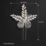 Romantic Flower Crystal Opal Wedding Hair Accessories