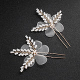 Romantic Flower Crystal Opal Wedding Hair Accessories