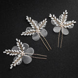 Romantic Flower Crystal Opal Wedding Hair Accessories