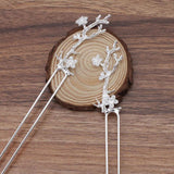 5pcs Chinese Vintage Flower Hair Sticks U-shape Hair Forks Bun Clip