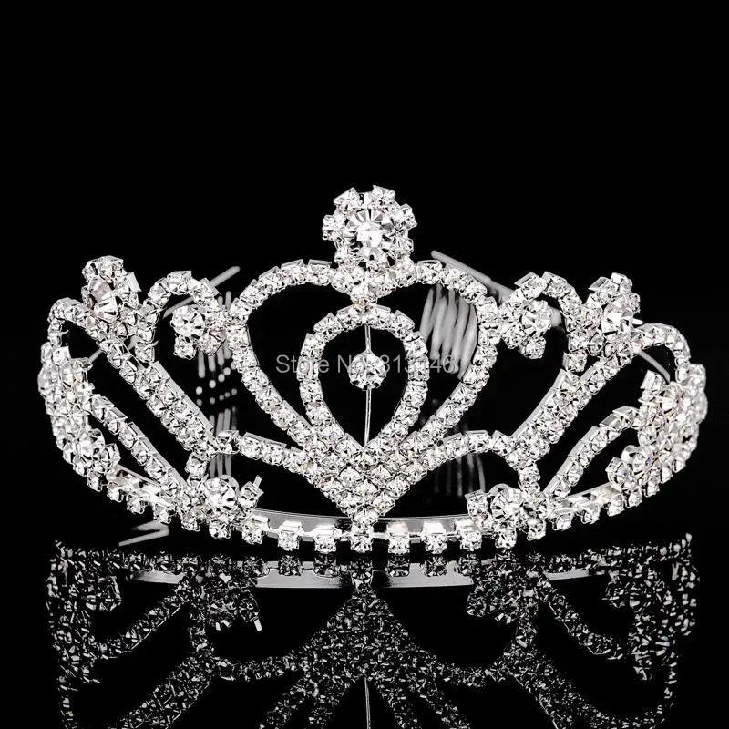Bridal Crystal Rhinestone Crown Pageant Party Tiara Hair Comb
