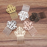 10 Pcs 50*80 mm Hair Comb Filigree Hairwear Copper Hair Accessories