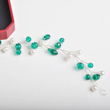 Pearl Green Plant Style Headbands for Women Wedding Hair Accessories