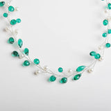 Pearl Green Plant Style Headbands for Women Wedding Hair Accessories