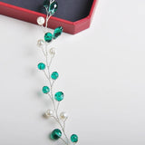 Pearl Green Plant Style Headbands for Women Wedding Hair Accessories