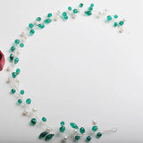 Pearl Green Plant Style Headbands for Women Wedding Hair Accessories