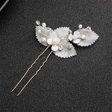 2 Pcs Organza Crystal Hairpins Wedding Headpiece