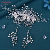Bridal Hair Accessories Comb Earring Pearl Crystal Hair Clip Wedding Tiara