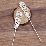 10 Pcs 23*180mm Filigree Metal Hair Sticks DIY Hair Accessories For Women