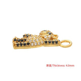 Brass CZ Crystal Bear Pendant for Women's Jewelry