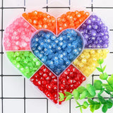 100-500Pcs 6MM Cube Acrylic Beads Round Letter Jewelry Making DIY