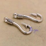Antique Silver Anchor Rudder Fish Hook Charms for DIY Jewelry Making