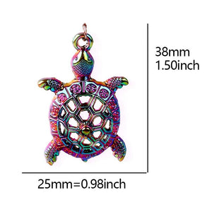 10pcs/Lot Animal Pendants Rainbow Charms for Jewelry Making Supplies