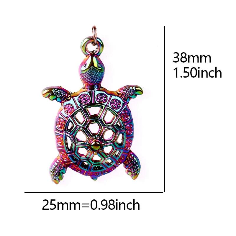 10pcs/Lot Animal Pendants Rainbow Charms for Jewelry Making Supplies