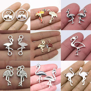 Bulk Flamingo Charms DIY Jewelry Accessory Kit
