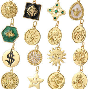 Bee Sun Moon Star Charms for Jewelry Making Supplies