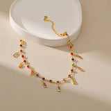 Boho Zircon Tassel Anklets Women Beach Foot Leg Chain Jewelry