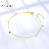 Evil Eye Round Ball Anklet Stainless Steel