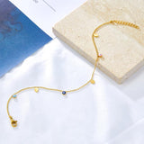Evil Eye Round Ball Anklet Stainless Steel