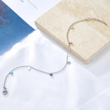 Evil Eye Round Ball Anklet Stainless Steel
