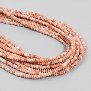 Natural Flat Round Stone Beads Abacus Shape 2*4mm