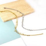Stainless Steel Double Chain Anklets for Women Coin Moon Smiley Leg Bracelet