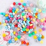 12mm Pearl Silicone Lentil Beads for Jewelry Making DIY Bracelet Necklace